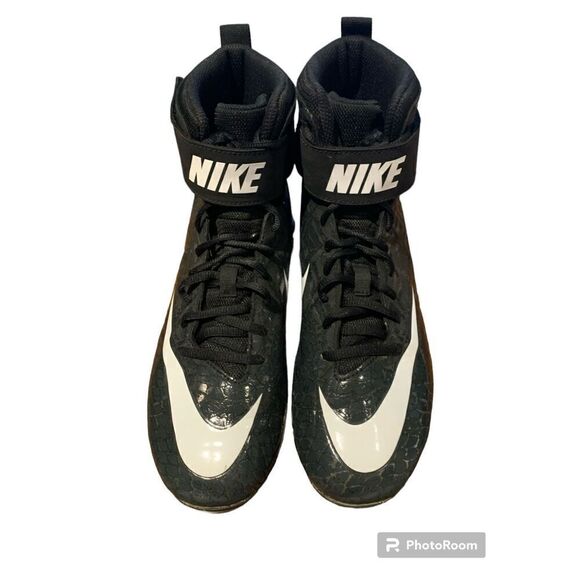 Nike SIZE 8 Force Savage Shark Snake Football Cleats 925116-010 Black White - Picture 1 of 10